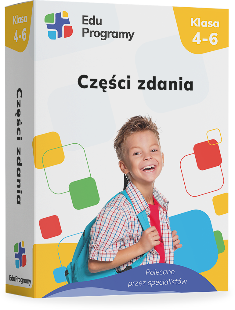 Części zdania - Program interaktywny dla uczniów klas 4-6