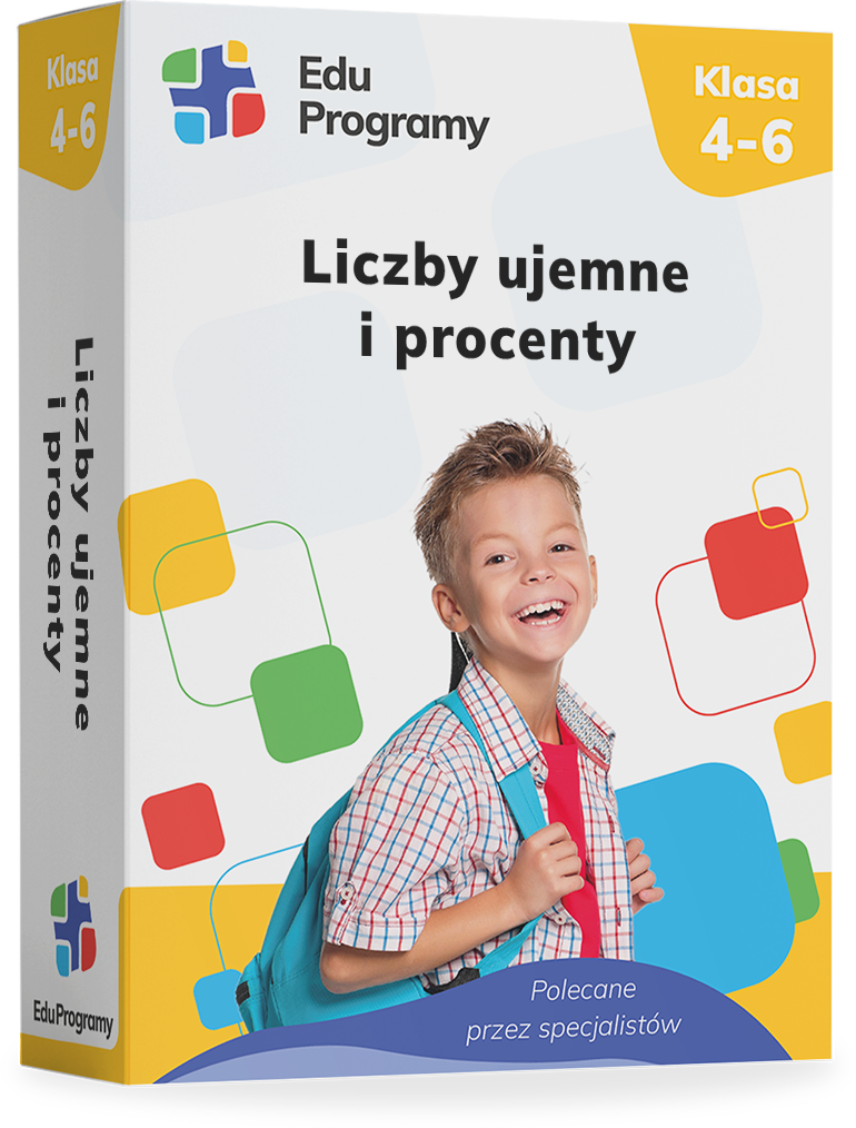 Liczby ujemne i procenty - program do nauki matematyki dla klas 4-6