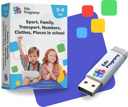 Sport, Family, Transport, Numbers, Clothes, Places in school (set)